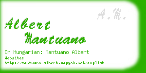 albert mantuano business card